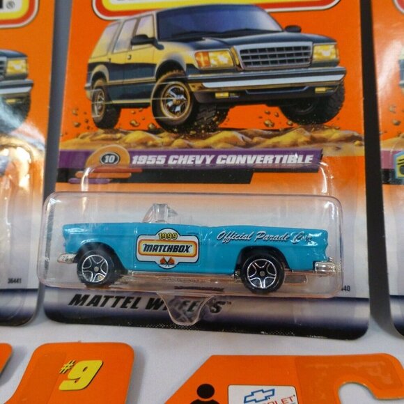 Matchbox Cadillac Sedan Deville Corvette 55 57 Chevy Bel Air Diecast Lot Carded - Picture 3 of 10